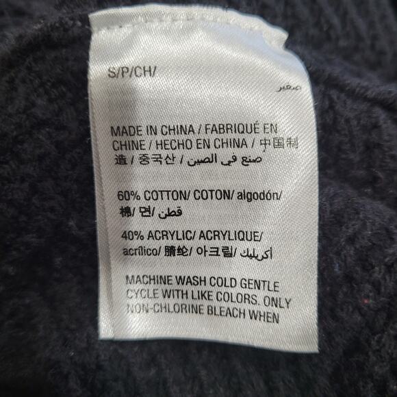 Style & Co. Black Ribbed Split Neck Oversized Sweater Small Neutral Minimalist - Picture 9 of 9